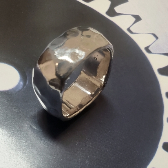 Other - Mens Hammered texture Sterling Silver Band